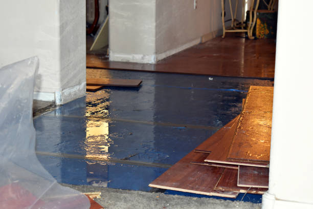 Professional Flood Cleanup technician working in Strathmore, CA